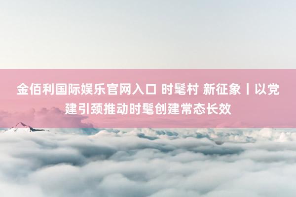 金佰利国际娱乐官网入口 时髦村 新征象丨以党建引颈推动时髦创建常态长效