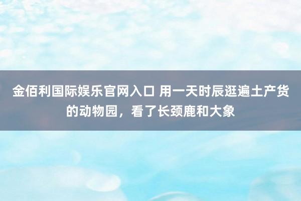 金佰利国际娱乐官网入口 用一天时辰逛遍土产货的动物园，看了长颈鹿和大象