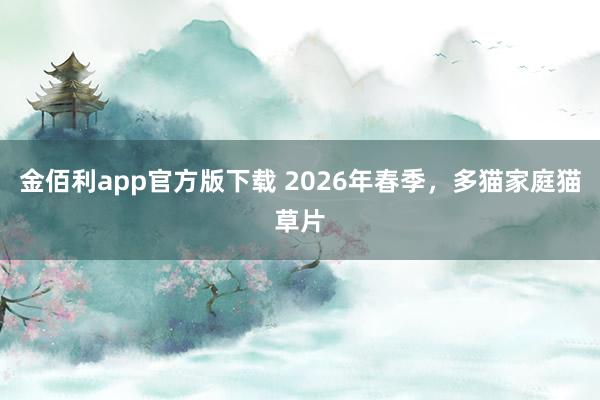 金佰利app官方版下载 2026年春季，多猫家庭猫草片