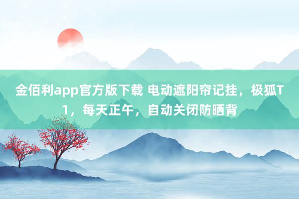 金佰利app官方版下载 电动遮阳帘记挂，极狐T1，每天正午，自动关闭防晒背