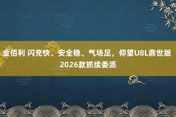 金佰利 闪充快、安全稳、气场足，仰望U8L鼎世版 2026款抓续委派